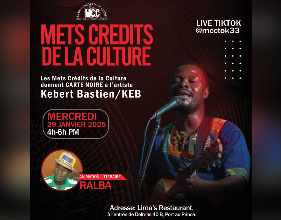 L’artiste Kébert Bastien aux Mets Crédits de la Culture